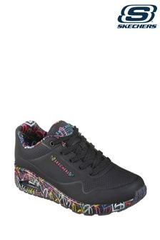 Skechers Black Womens Uno Loving Love Trainers (878481) | $153