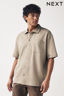 Neutral Brown Jersey Shirt (878690) | 124 SAR