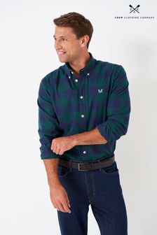 Crew Clothing Company Blue Check Print Cotton Casual Shirt (878733) | LEI 388