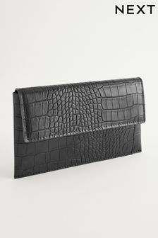 Black Croc Effect Purse With Removable Card Holder (878799) | $26