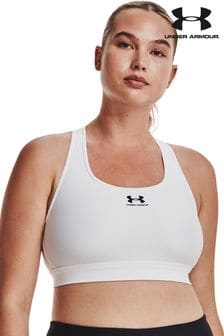 Under Armour White Authentic Mid Support Padless Bra (878808) | 134 QAR