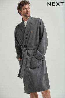 Charcoal Grey Lightweight Waffle Dressing Gown (878857) | 165 SAR