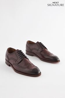 Signature Leather Sole Brogue Shoes