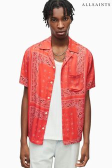 AllSaints Red Tikal Short Sleeve Shirt (878981) | €152