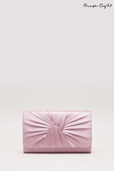 Phase Eight Pink Satin Twist Clutch Bag (879292) | AED383