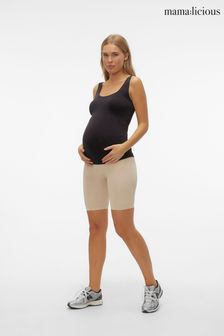Mamalicious Cream Maternity Over The Bump Seamless Support Shorts (879652) | 121 SAR