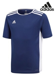 Marineblau - adidas Entrada T-Shirt mit 18er Streifen (879918) | 16 €