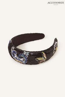 Accessorize黑色佩斯理綴飾頭帶 (880504) | HK$257