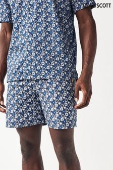 Lyle & Scott Navy Floral Print Resort Shorts (880505) | 505 zł