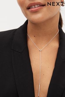 Silberfarben - Y Drop Bar Necklace (880612) | 15 €