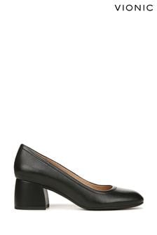 Negru - Vionic Leather Carmel Court Shoes (881224) | 776 LEI