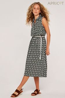 Apricot Green Geo Print Midi Shirt Dress (881321) | €19