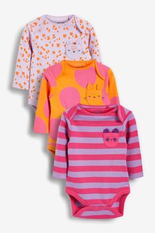 Bright Abstract 3 Pack Long Sleeve Baby Bodysuits (0mths-3yrs) (881480) | €19 - €28