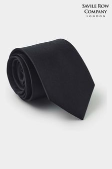 Savile Row Company Fine Twill Silk Black Tie