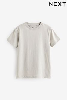 Grey Pale Cotton Short Sleeve T-Shirt (3-16yrs) (881538) | €4 - €8