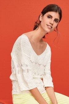 Haut col V surpiqué