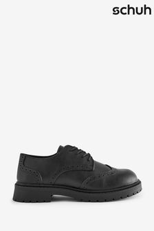 Schuh Lotus Brogue Lace-Up Black Shoes (882903) | kr454
