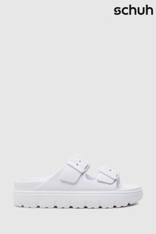 أبيض - Schuh Tilda Double Strap Footbed Sandals (882925) | 129 ر.ق