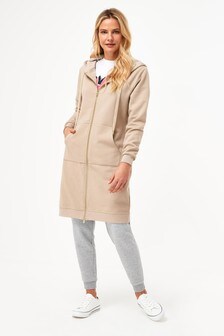 Veste longue zippée