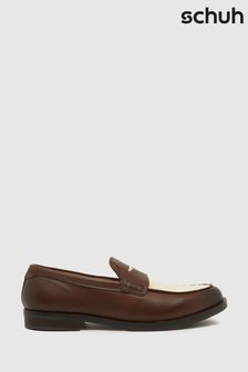 Schuh Rufus Contrast Brown Loafers (883185) | 272 QAR