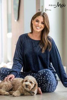 Blau - Pour Moi Pyjamaset mit kuscheligem Fleece-Sweatshirt und Jogginghose (883388) | 61 €