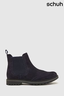 Schuh Blue Damian Brogue Boots (883599) | $120