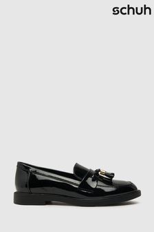 Schuh Lohan Patent Tassel Black Loafers (883720) | AED177