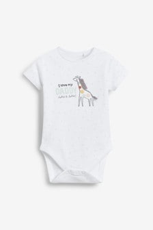 Daddy Giraffe Family Short Sleeve Baby Bodysuit (883863) | 30 QAR - 35 QAR
