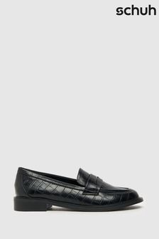 Schuh Lexa Croc-Effect Black Loafers (883907) | 54 €