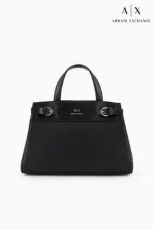 Armani Exchange Medium Leather Black Handbag (884305) | Kč7,335