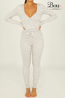 Ensemble pyjama Boux Avenue gris enveloppant cœur et legging (884330) | €41