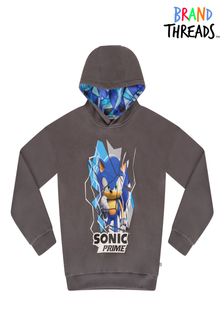Brand Threads Grey Sonic Prime Boys Hoodie (884643) | kr260