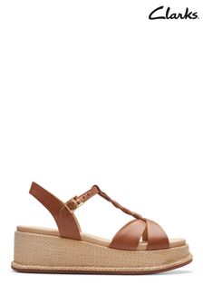 Clarks Brown Leather Kimmei Twist Sandals (884660) | kr1 460