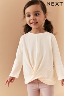 Pale Pink Long Sleeve Twist Front T-Shirt (3mths-7yrs) (884737) | €9 - €12
