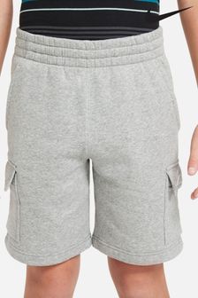 Siva - Kratke hlače z žepi iz flisa Nike Club (885419) | €43