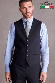 Navy Slim Fit Signature Tollegno Suit: Waistcoat (885564) | €112