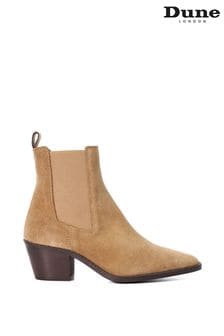 Cream - Dune London Pexas Chisel Toe Low Western Boots (886225) | kr2 930