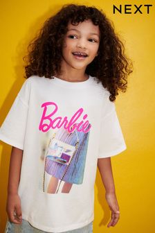 White/Pink Oversized Barbie T-Shirt (3-16yrs) (886788) | $24 - $33