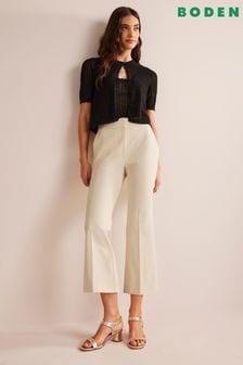 Укоротные расклешенные брюки из эластичной ткани Boden (886871) | €59