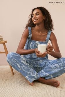 Laura Ashley Blue Josette Print Textured Cotton Cami Pyjamas (886943) | 344 SAR