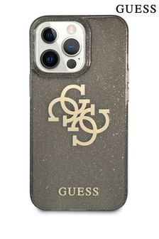 Guess iPhone 13 Pro Black Case - Tpu Full Glitter Cases 4G Logo