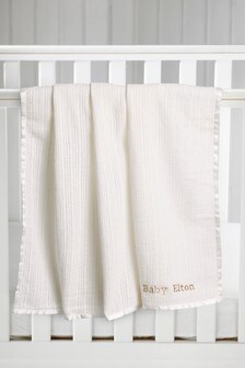 White Cellular Knitted Blanket (887085) | kr134