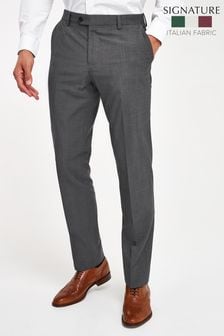 Charcoal Grey Regular Fit Signature Tollegno Wool Suit: Trousers (887295) | 43 €