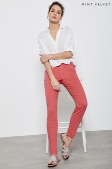 Mint Velvet Orlando Pink Crop Skinny Jeans (887314) | ₪ 257