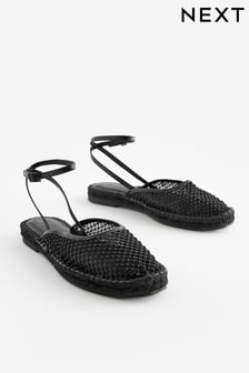 שחור - Forever Comfort® Mesh Espadrille Sandals (888468) | ‏140 ‏₪