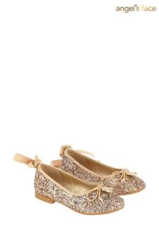 Angels Face Gold Glitterati Toddler Pumps (888630) | NT$2,240