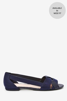 Chaussures tissées à bout ouvert