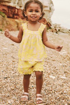 Ensemble coordonné à fleurs (3 mois - 7 ans)