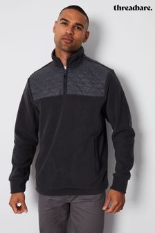 Threadbare Grey 1/4 Zip Quilted Fleece Jumper (889097) | €28