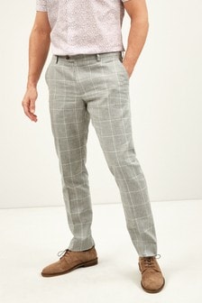 Grey Slim Fit Check Suit: Trousers (889466) | 19 €